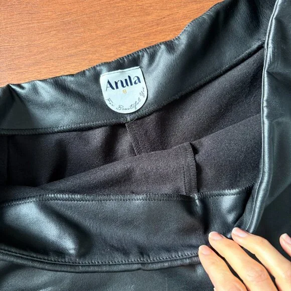 Arula Black Vegan Leather Skort Size 2X - Picture 3 of 8